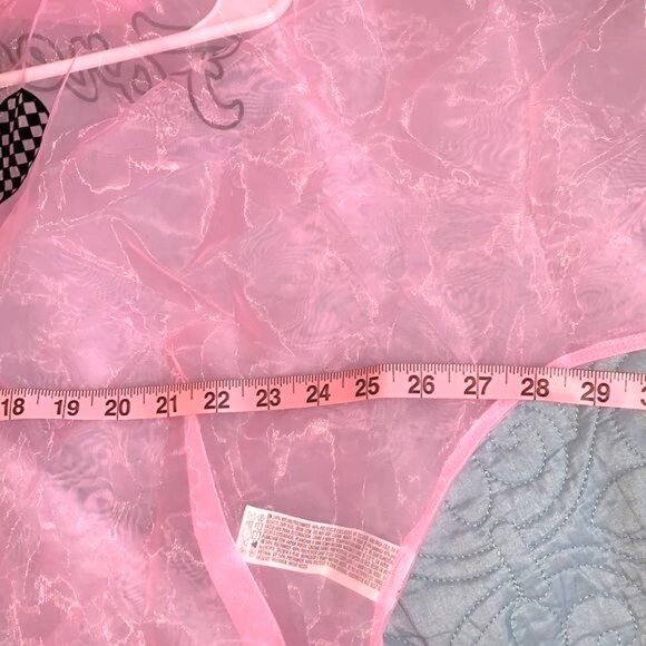 Forever 21 Pink Sheer Hooded Jacket "Forever Yours" Size S - Picture 5 of 9